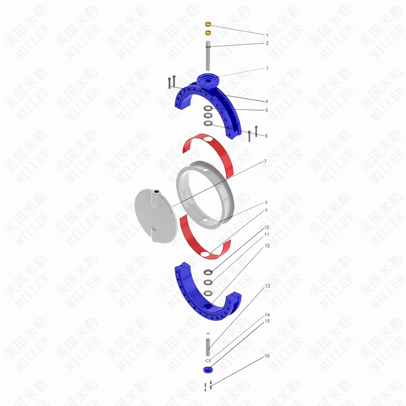 襯氟法蘭蝶閥(圖1) 進口襯氟法蘭蝶閥(圖1)